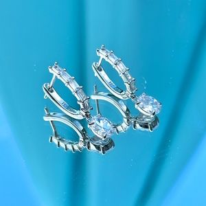 Sterling Silver Diamond Cubic Zirconia Earrings